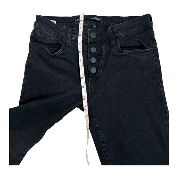 STS Blue Women’s Alice Ankle Skinny Black Jeans Size 27 Cotton Button Fly - Picture 10 of 11
